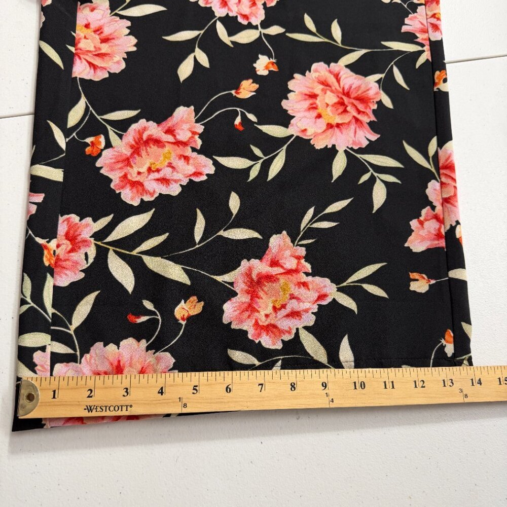 Torrid Floral Festival Front Tie Wide Leg Black Pink Size 3 (22/24) NWT - Picture 5 of 10